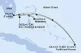 Miami,Nassau,Ocean Cay,Grand Turk Island,Miami