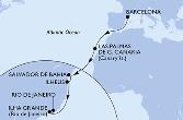 Barcelona,Las Palmas de G.Canaria,Salvador,Ilheus,Ilha Grande,Rio de Janeiro