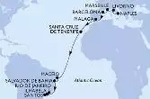 Naples,Livorno,Marseille,Barcelona,Malaga,Santa Cruz de Tenerife,Maceio,Salvador,Rio de Janeiro,Ilhabela,Santos