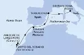 Arrecife de Lanzarote,Puerto del Rosario,Tangier,Tarragona,Civitavecchia
