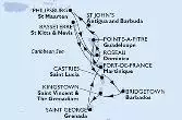 Fort de France,Pointe-a-Pitre,Castries,Bridgetown,Kingstown,Saint George,Fort de France,Pointe-a-Pitre,St John s,Philipsburg,Roseau,Basseterre,Fort de France