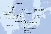 Stockholm,Copenhagen,Warnemunde,Stavanger,Bergen,Kristiansand,Oslo