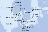 Stockholm,Copenhagen,Warnemunde,Eidfjord,Bergen,Kristiansand,Oslo