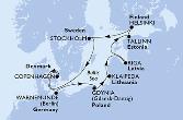 Stockholm,Copenhagen,Warnemunde,Gdynia,Klaipeda,Riga,Tallinn,Helsinki,Stockholm,Stockholm