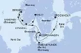 Stockholm,Copenhagen,Warnemunde,Sandnes,Bergen,Lyngdal,Oslo