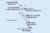 Pointe-a-Pitre,Philipsburg,St John s,Basseterre,Roseau,Fort de France,Pointe-a-Pitre