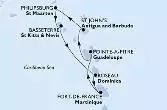 Pointe-a-Pitre,St John s,Philipsburg,Basseterre,Roseau,Fort de France,Pointe-a-Pitre