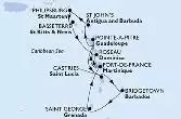 Bridgetown,Saint George,Fort de France,Pointe-a-Pitre,St John s,Philipsburg,Basseterre,Roseau,Fort de France,Pointe-a-Pitre,Castries,Bridgetown
