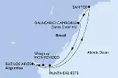 Balneario Camboriu,Punta Del Este,Montevideo,Buenos Aires,Santos,Balneario Camboriu