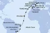 Santos,Rio de Janeiro,Maceio,Mindelo,Funchal,Lisbon,Tangier,Malaga,Palma de Mallorca,Barcelona,Marseille,Genoa