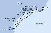 Itajai,Ilhabela,Rio de Janeiro,Buzios,Ilha Grande,Paranagua,Itajai,Santos