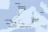 Marseille,Valencia,Ibiza,Cagliari