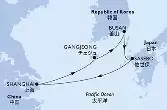 Shanghai,Gangjeong,Busan,Sasebo,Shanghai