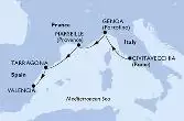 Civitavecchia,Genoa,Marseille,Tarragona,Valencia