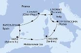 Civitavecchia,Livorno,Cannes,Barcelona,Ibiza,Cagliari,Civitavecchia