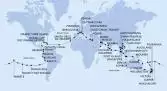 Marseille,Barcelona,Santa Cruz de Tenerife,Grand Turk Island,Ocean Cay,CTB-Panama Canal,CTB-Panama Canal,BLB-Panam Canal,Manta,Callao,Callao,Arica,Hanga Roa,Bounty Bay Passage,Papeete,Papeete,Nuku'alofa,Noumea,Auckland,Tauranga,Napier,Picton,Wellington,Sydney,Sydney,Cairns,Cairns,Lembar,Benoa,Ho Chi Minh City,Ha Long Bay,Ha Long Bay,Chan May,Laem Chabang,Sihanoukville,Singapore,Port Klang,Colombo,Cochin,Mumbai,Mumbai,Dubai,Dubai,Muscat,Aqaba,Suez Canal South,Suez Canal North,Alexandria,Civitavecchia,Genoa,Marseille