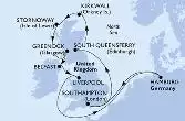 Hamburg,Southampton,South Queensferry,Kirkwall,Stornoway,Greenock,Belfast,Liverpool,Hamburg