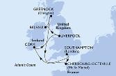 Southampton,Cherbourg,Cork,Liverpool,Belfast,Greenock,Southampton