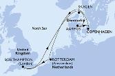 Southampton,Skagen,Aarhus,Copenhagen,Rotterdam,Southampton