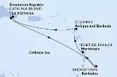 Fort de France,St John s,La Romana,Catalina Island,Bridgetown,Fort de France