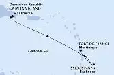 La Romana,Catalina Island,Bridgetown,Fort de France