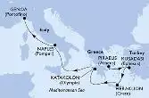 Piraeus,Kusadasi,Heraklion,Katakolon,Naples,Genoa