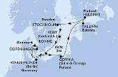 Warnemunde,Gdynia,Tallinn,Helsinki,Stockholm,Visby,Ronne,Copenhagen,Warnemunde