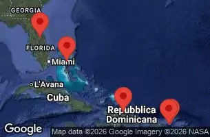 NORWEGIAN PRIMA - trasa 7 nocy podróż z: ORLANDO-BEACHES-PORT CANAVERAL, FL w dniu 31/05/2026 -  FLORIDA, DOMINICAN REPUBLIC, VIRGIN ISLANDS, BRITISH VIRGIN ISLANDS, BAHAMAS