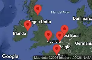 NORWEGIAN SKY - trasa 11 nocy podróż z: LONDON (SOUTHAMPTON), ENGLAND, GREAT BRITAIN w dniu 17/05/2026 -  GREAT BRITAIN, UNITED KINGDOM, DUBLIN  DUN LAOGHAIRE  IRELAND, NETHERLANDS, BELGIUM, FRANCE