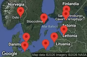NORWEGIAN SUN - trasa 9 nocy podróż z: COPENHAGEN, DENMARK w dniu 15/06/2026 -  DENMARK, NORWAY, GERMANY, POLAND, LITHUANIA, LATVIA, SWEDEN, ESTONIA, FINLAND