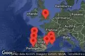 BARCELONA, SPAIN, PALMA DE MALLORCA, SPAIN, VALENCIA, SPAIN, CRUISING, LISBON, PORTUGAL, PORTO, PORTUGAL, LA CORUÑA, SPAIN, SOUTHAMPTON, ENGLAND