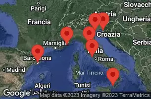 VENICE (RAVENNA) -  ITALY, KOPER, SLOVENIA, CRUISING, SICILY (MESSINA), ITALY, Civitavecchia, Italy, FLORENCE/PISA(LIVORNO),ITALY, NICE (VILLEFRANCHE), FRANCE, BARCELONA, SPAIN