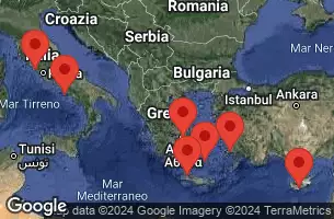 ATHENS (PIRAEUS), GREECE, SANTORINI, GREECE, CHANIA (SOUDA) -CRETE - GREECE, BODRUM, TURKEY, LIMASSOL, CYPRUS, CRUISING, NAPLES/CAPRI, ITALY, Civitavecchia, Italy