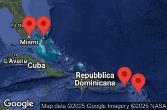 MIAMI, FLORIDA, CRUISING, BASSETERRE ST. KITTS AND NEVIS, CHARLOTTE AMALIE, ST. THOMAS, PERFECT DAY COCOCAY, BAHAMAS