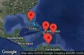 MIAMI, FLORIDA, CRUISING, PUERTO PLATA, DOMINICAN REPUBLIC, SAN JUAN, PUERTO RICO, ORANJESTAD, ARUBA, WILLEMSTAD, CURAÇAO