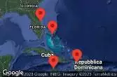PORT CANAVERAL, FLORIDA, CRUISING, LABADEE, HAITI, FALMOUTH, JAMAICA, PERFECT DAY COCOCAY -  BAHAMAS