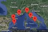 BARCELONA, SPAIN, PALMA DE MALLORCA, SPAIN, PROVENCE(MARSEILLE), FRANCE, LA SPEZIA, ITALY, Civitavecchia, Italy, NAPLES/CAPRI, ITALY, CRUISING