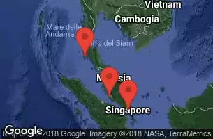 SINGAPORE, PORT KELANG, MALAYSIA, PHUKET, THAILAND, CRUISING