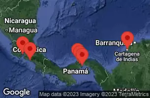 COLON, PANAMA, CARTAGENA, COLOMBIA, PANAMA CANAL (CRUISING), PUNTARENAS, COSTA RICA, QUEPOS - COSTA RICA, FUERTE AMADOR, PANAMA