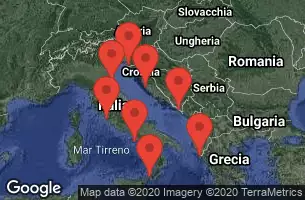 Civitavecchia, Italy, NAPLES/CAPRI, ITALY, SICILY (MESSINA), ITALY, CORFU, GREECE, DUBROVNIK, CROATIA, ZADAR, CROATIA, KOPER, SLOVENIA, VENICE (RAVENNA) -  ITALY