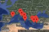 BARCELONA, SPAIN, CRUISING, Florence, Pisa, La Spezia, Italy, Civitavecchia, Italy, Amalfi Coast, Salerno, Italy, Sicily, Messina, Italy, MYKONOS, GREECE, Ephesus, Kusadasi, Turkey, RHODES, GREECE, SANTORINI, GREECE, Athens, Piraeus, Greece