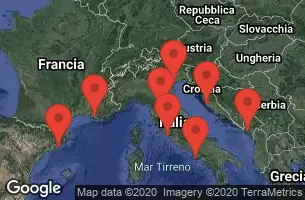 BARCELONA, SPAIN, CRUISING, KOTOR, MONTENEGRO, ZADAR, CROATIA, VENICE, ITALY, NAPLES/CAPRI, ITALY, CIVITAVECCHIA, ITALY, FLORENCE/PISA(LIVORNO),ITALY, PROVENCE(MARSEILLE), FRANCE