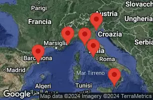 VENICE (RAVENNA) -  ITALY, CRUISING, SICILY (MESSINA), ITALY, Civitavecchia, Italy, FLORENCE/PISA(LIVORNO),ITALY, NICE (VILLEFRANCHE), FRANCE, BARCELONA, SPAIN