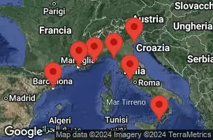 VENICE (RAVENNA) -  ITALY, CRUISING, SICILY (MESSINA), ITALY, Civitavecchia, Italy, LA SPEZIA, ITALY, NICE (VILLEFRANCHE), FRANCE, PROVENCE(MARSEILLE), FRANCE, BARCELONA, SPAIN