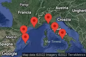 BARCELONA, SPAIN, PALMA DE MALLORCA, SPAIN, PROVENCE(MARSEILLE), FRANCE, LA SPEZIA, ITALY, Civitavecchia, Italy, NAPLES/CAPRI, ITALY, CRUISING